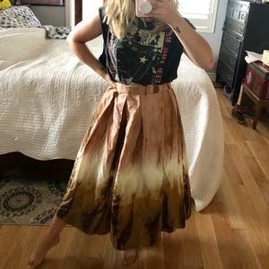 Zara watercolor midi skirt